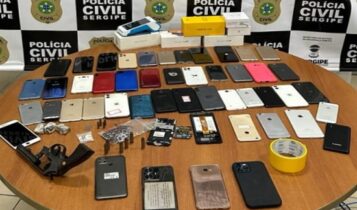 Cerca de 32 celulares furtados são apreendidos em loja de Aracaju O