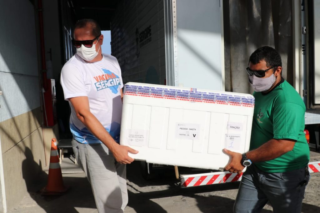 Sergipe recebe mais de 24 mil doses da vacina Pfizer