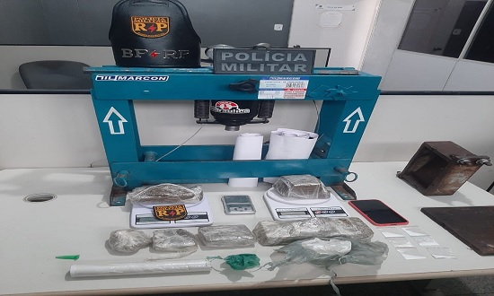 Radiopatrulha prende suspeito de tráfico de drogas no Santos Dumont
