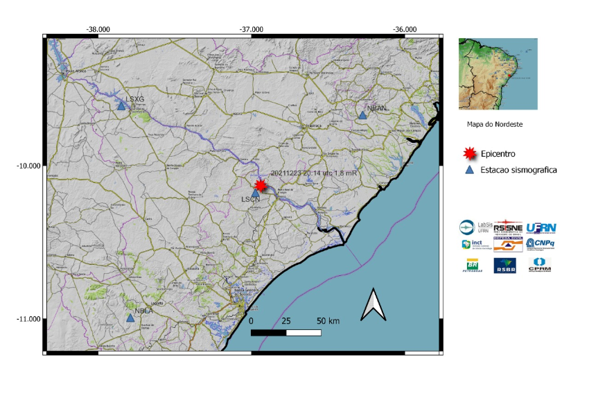 Tremor de terra é registrado no município de Amparo de São Francisco