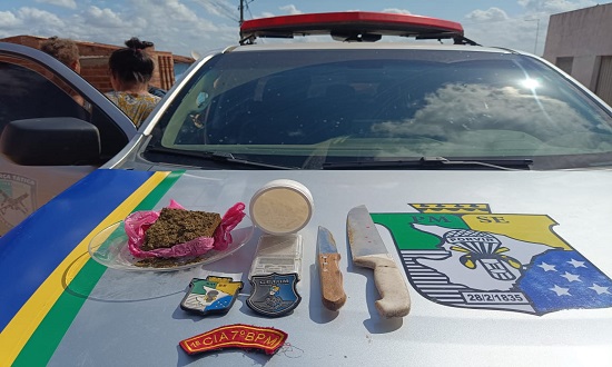 Polícia Militar prende suspeito de tráfico de drogas em Lagarto