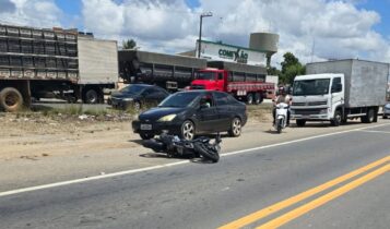 Motociclista morre após colisão com carro na BR-235, em Itabaiana