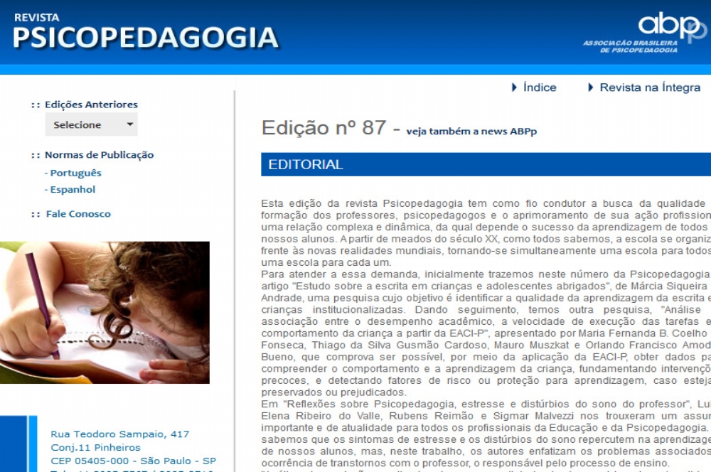 Edição nº 70 - Revista Psicopedagogia